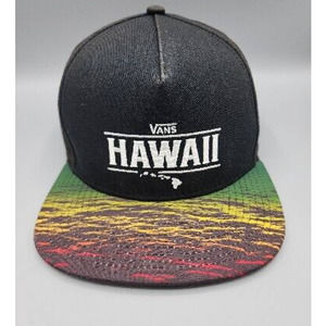 Vans Hawaii Off Flat Bill Hat with Embroidered State Adjustable One Size